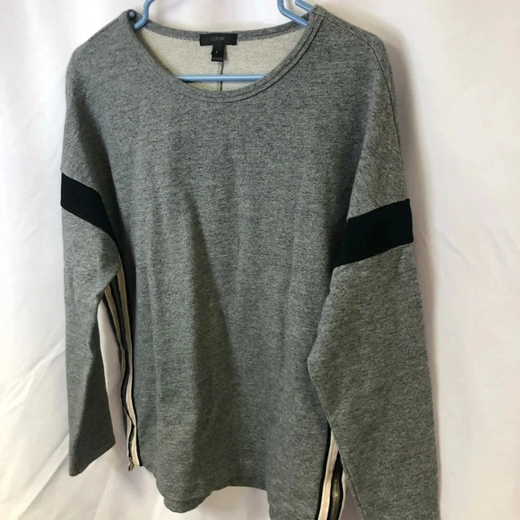 (4 for $25 DEAL!) J Crew Cotton Zippered Stripe Pullover S - Picture 6 of 8